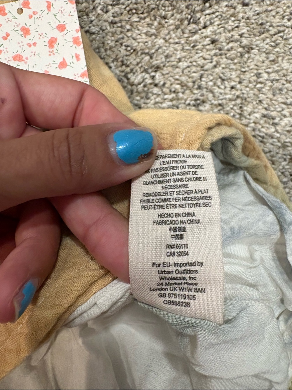 Free People Tide Turns tie-dye mini skirt NWT SIZE 2 - Picture 5 of 5